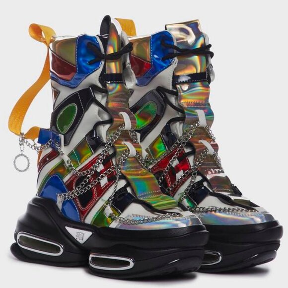 Anthony Wang THE EPIC HOLOGRAM Wedge Sneakers ( BRAND NEW !!!) - Picture 1 of 8